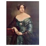 DR - Vintage Portrait Print in Ornate Gold Frame  (No Glass)