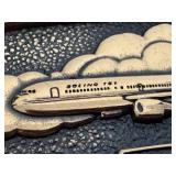 DR - Boeing 747 & 767 Brass Belt Buckle - Vintage Aviation Memorabilia