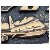 DR - Boeing 747 & 767 Brass Belt Buckle - Vintage Aviation Memorabilia