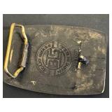 DR - Boeing 747 & 767 Brass Belt Buckle - Vintage Aviation Memorabilia