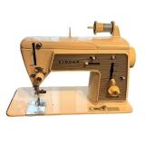 Singer Vintage Sewing Machine in Wood Desk Cabinet with Stool (AS369302)