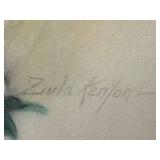 LR - Zula Kenyon Original Vintage Drawing, Framed Portrait