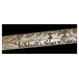 DR - Decorative Sword - 40in Blade, Circular Basket Hilt, No Markings