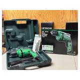 LL - Hitachi D10VH 3/8 in 10 mm Drill - Corded with Case & 4-Piece Bit Set