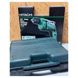 LL - Hitachi D10VH 3/8 in 10 mm Drill - Corded with Case & 4-Piece Bit Set