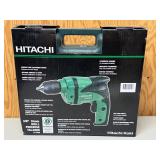 LL - Hitachi D10VH 3/8 in 10 mm Drill - Corded with Case & 4-Piece Bit Set