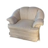LR - Art Deco Upholstered Swivel Chairs - Pair,