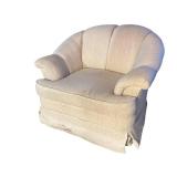 LR - Art Deco Upholstered Swivel Chairs - Pair,