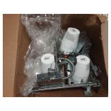 New Hampton Bay 3 light track kit and 3 assorted ceiling light fixtures