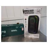 TV mount, microphone, Bluetooth speaker