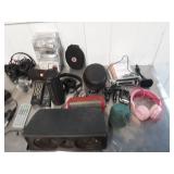 Assortment of electronics, speakers, headphones more