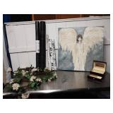 Wallpaper, Angel painting, Jewelry box, flower decor