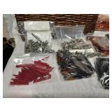 Large lot of wood beads with basket