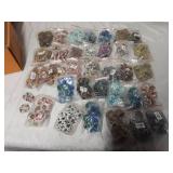 Assortment of oval glass beads for crafting
