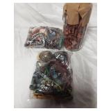 Misc rock/ stone beads & 2 Gemstone Eggs