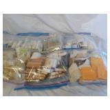 Multiple bags of soaps, conditioner and shampoos