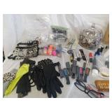 Assortment of jewelry, beauty supplies, and more