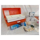 Misc box of ropes lightbulbs and more