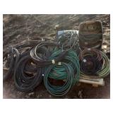 Huge lot of assorted hose, garden hose and more