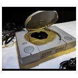 Vintage 90s PlayStation Console with controllers & light gun