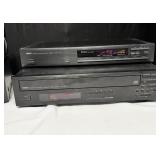 Yamaha tower speakers with av stereo amplifier, k-80 stereo cassette deck, and Yamaha am/fm stereo