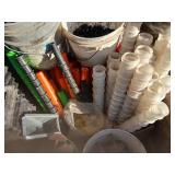 Large lot of concrete supplies