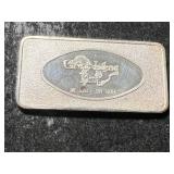 1 TROY OZ .999 FINE SILVER HAPPY THANKSGIVING 1973 BAR