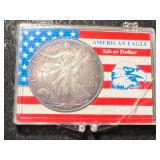 1999 AMERICAN SILVER EAGLE 1 TROY OZ .999 FINE SILVER IN CASE