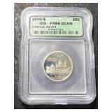 2000-S US PROOF SILVER STATE QUARTER ICG PR69 DCAM