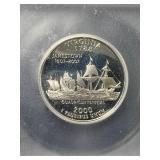 2000-S US PROOF SILVER STATE QUARTER ICG PR69 DCAM