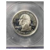 2000-S US PROOF SILVER STATE QUARTER ICG PR69 DCAM