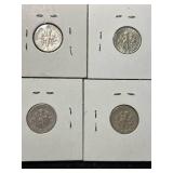 4 US SILVER ROOSEVELT DIMES