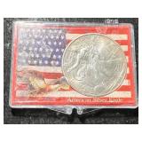 2006 AMERICAN SILVER EAGLE 1 TROY OZ .999 FINE SILVER IN CASE