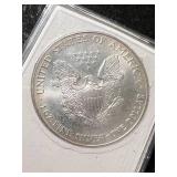 2006 AMERICAN SILVER EAGLE 1 TROY OZ .999 FINE SILVER IN CASE