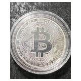 1 TROY OZ .999 FINE SILVER BITCOIN ROUND IN AIRTITE