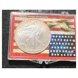 2003 AMERICAN SILVER EAGLE 1 TROY OZ .999 FINE SILVER IN CASE