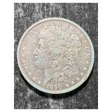 1890 US MORGAN SILVER DOLLAR