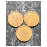 1942P-D-S US WHEAT CENTS