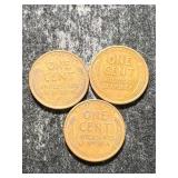 1942P-D-S US WHEAT CENTS