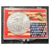 2014 AMERICAN SILVER EAGLE 1 TROY OZ .999 FINE SILVER IN CASE