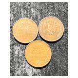 1938P-D-S US WHEAT CENTS