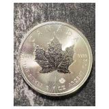 2025 CANADIAN MAPLE LEAF 1 TROY OZ .9999 FINE SILVER