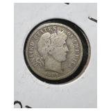 1907 US BARBER DIME