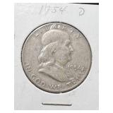 1954-D US FRANKLIN HALF DOLLAR