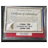 STRANGE BUT TRUE US LINCOLN CENT WITH 1964 KENNEDY HALF DOLLAR