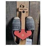 New Minnetonka Moccasin Black Stripe Pam Slip On Women