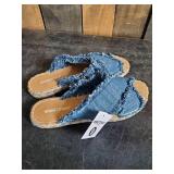 New Minnetonka Moccasin Blue Denim Women