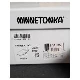 New Minnetonka Moccasin Tahoe Clog Grey Unisex Size 7m
