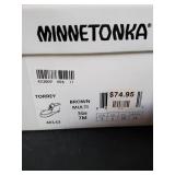 New Minnetonka Moccasin Unisex Torrey Brown Multi Shoes Size 7m