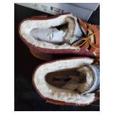 New Minnetonka Moccasin Unisex Torrey Brown Multi Shoes Size 7m